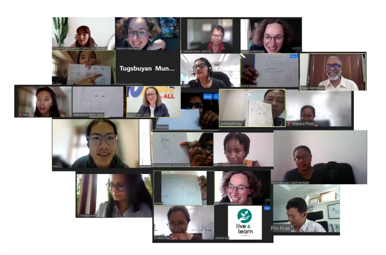 Collage of Zoom participants from different meetings